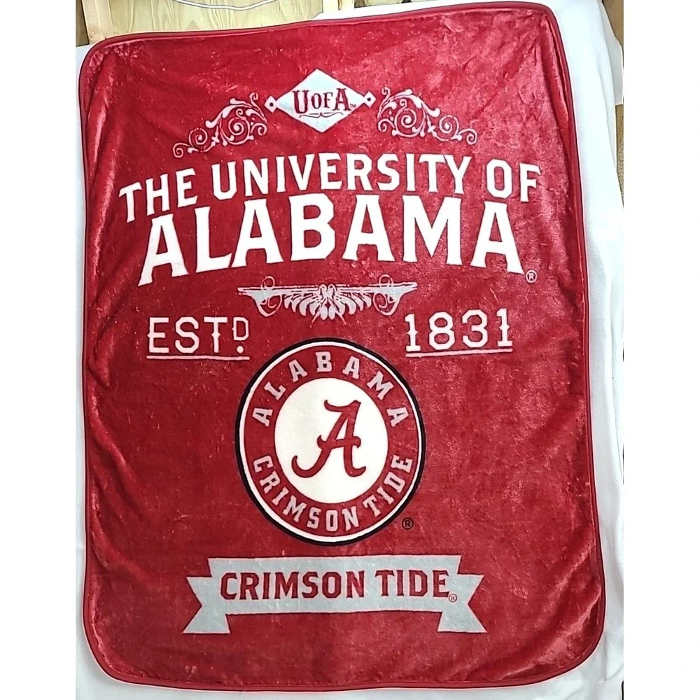 University of Alabama Throw Blanket Stadium Lap Blanket‎ Fan Cover 60x48